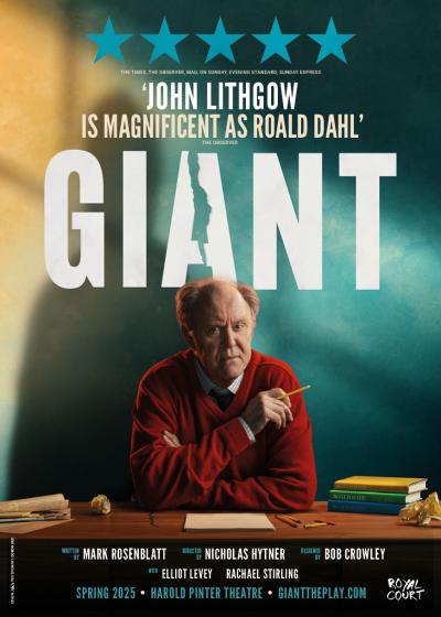 Theatre poster key art  for the play Giant starring John Lithgow. Designed by Damien Frost. Photography by Doron Gild