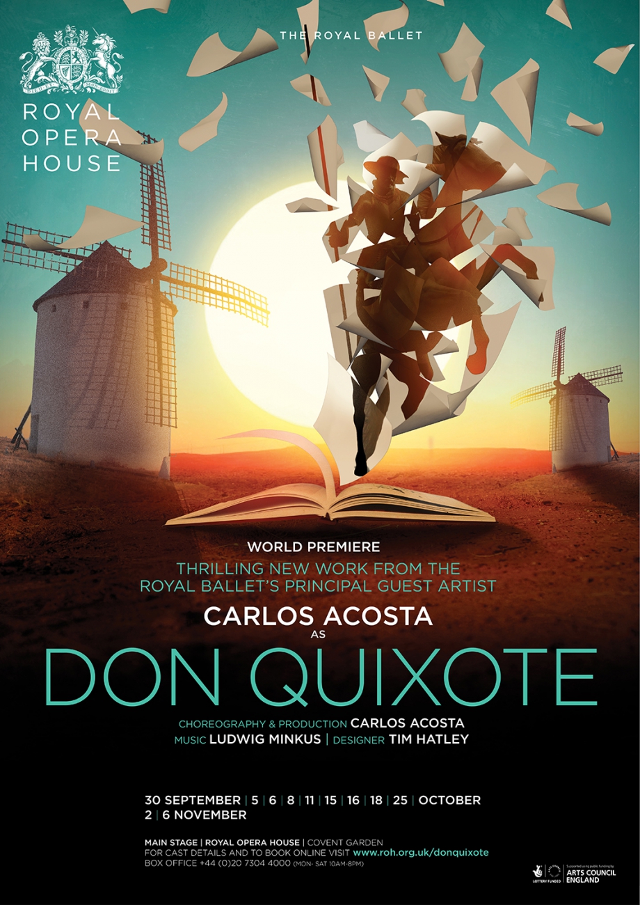 Don Quixote opera poster design by Damien Frost