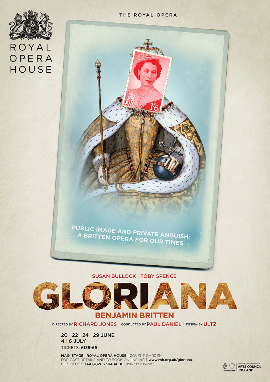 Gloriana poster design by Damien Frost