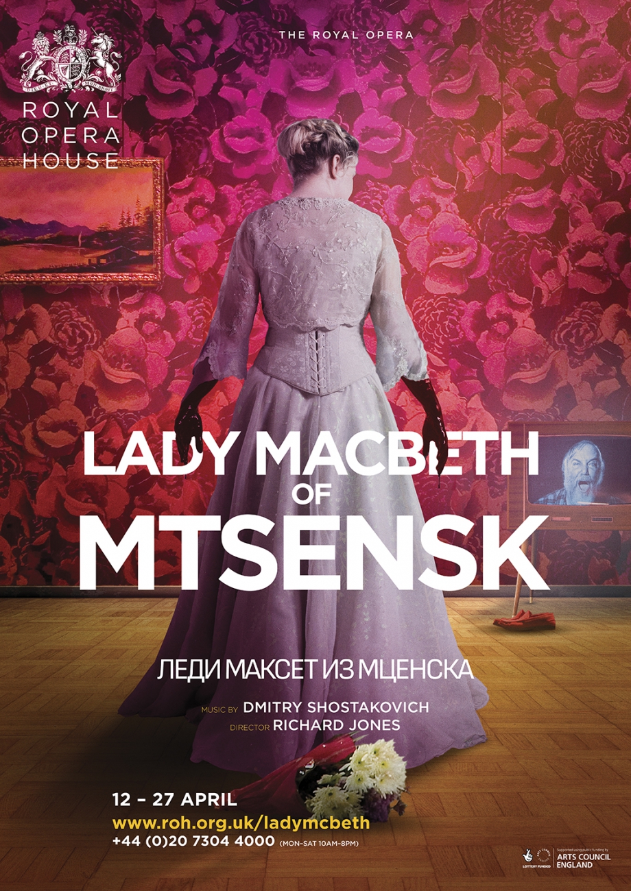 Lady Macbeth of Mtsensk opera poster design by Damien Frost