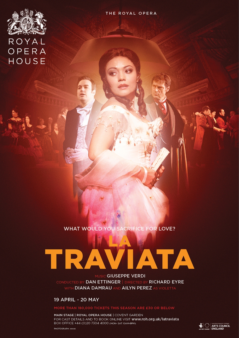 La Traviata opera poster design by Damien Frost