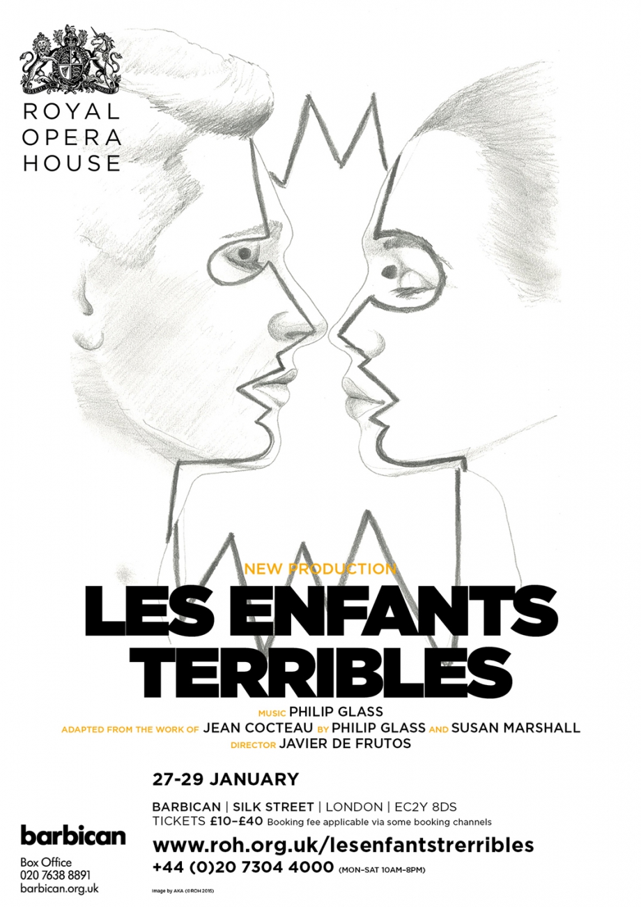 Les Enfants Terribles opera poster concept sketch by Damien Frost