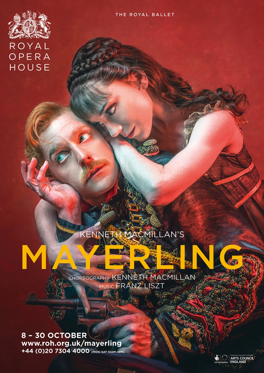 Mayerling ballet poster design by Damien Frost
