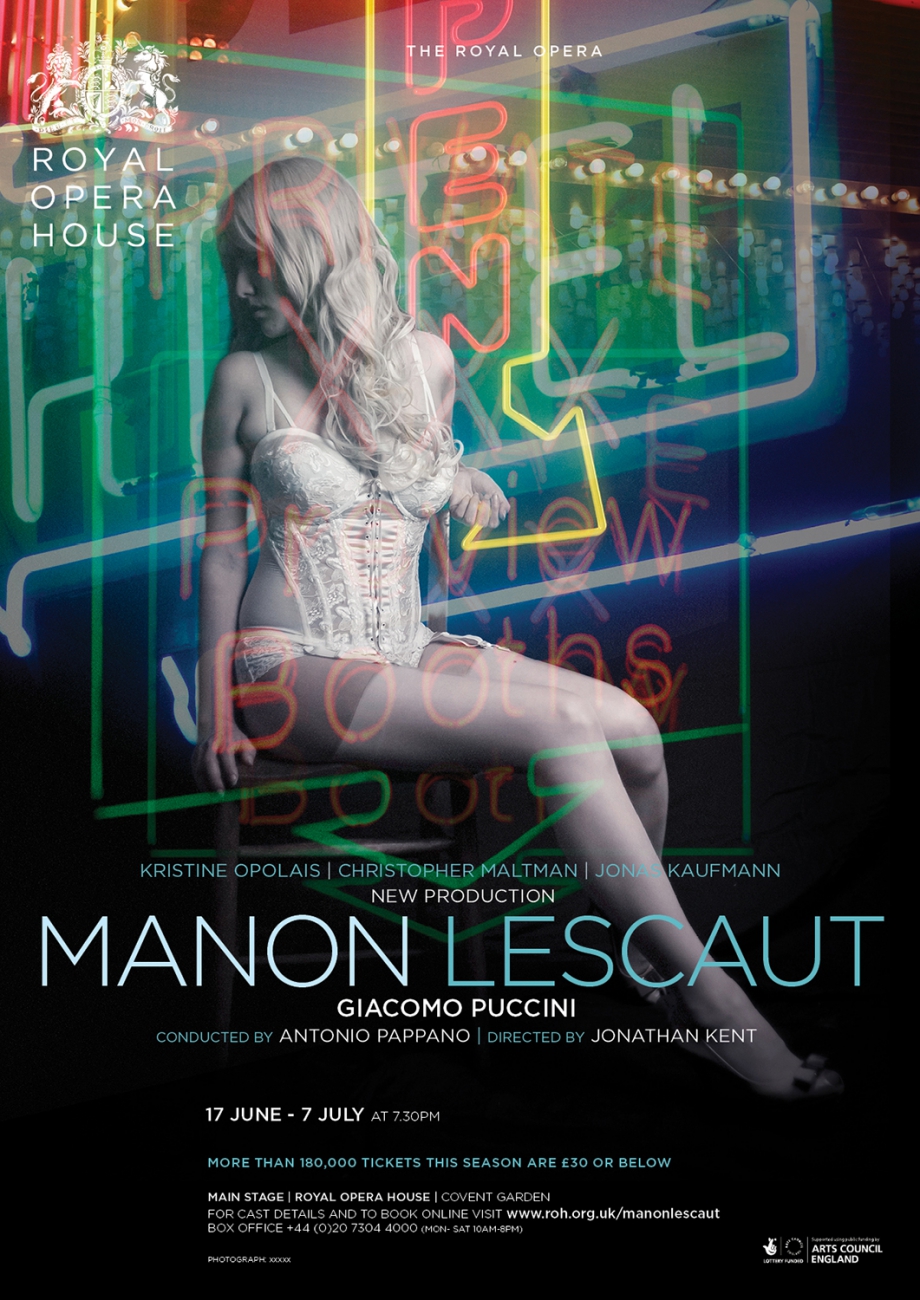 Manon Lescaut opera poster by Damien Frost