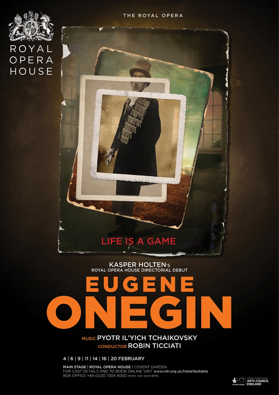 Eugene Onegin opera poster design by Damien Frost