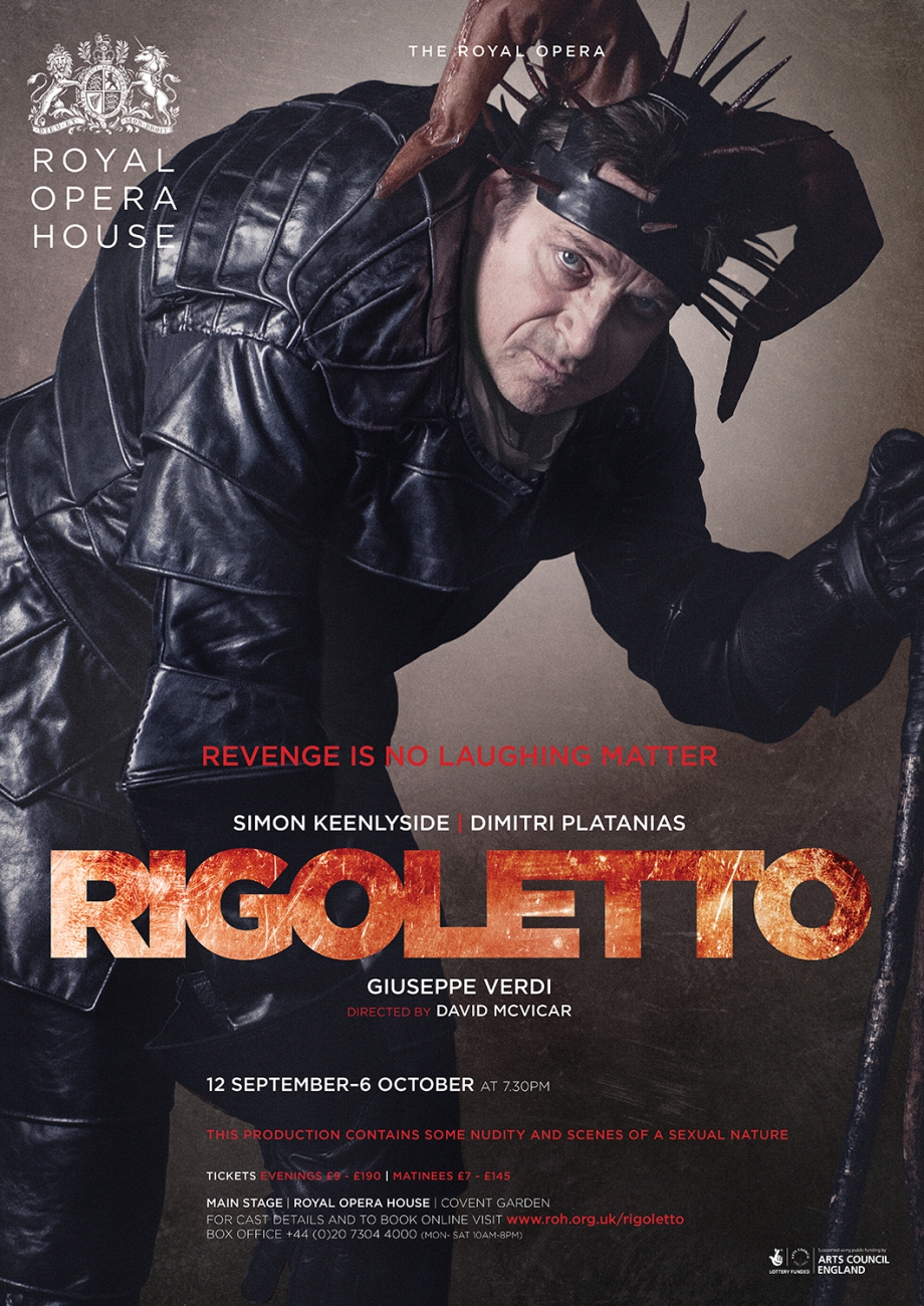 Rigoletto opera poster design by Damien Frost