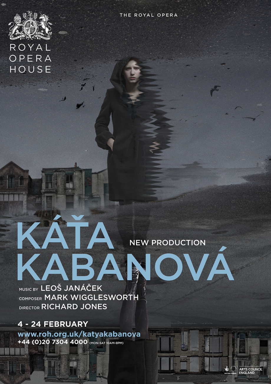 Katya Kabanova opera poster design by Damien Frost