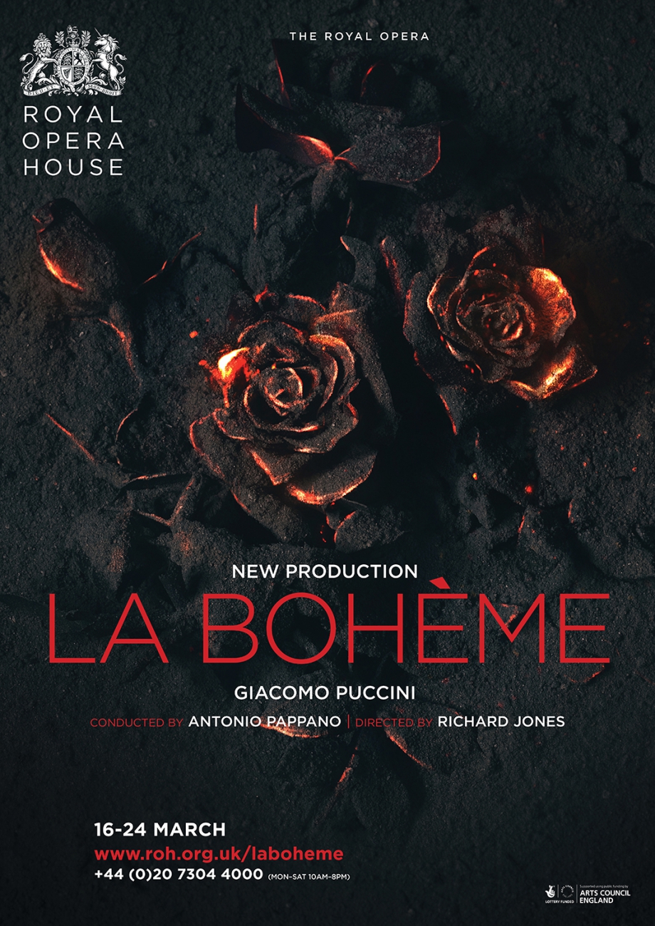 La Bohème opera poster design by Damien Frost