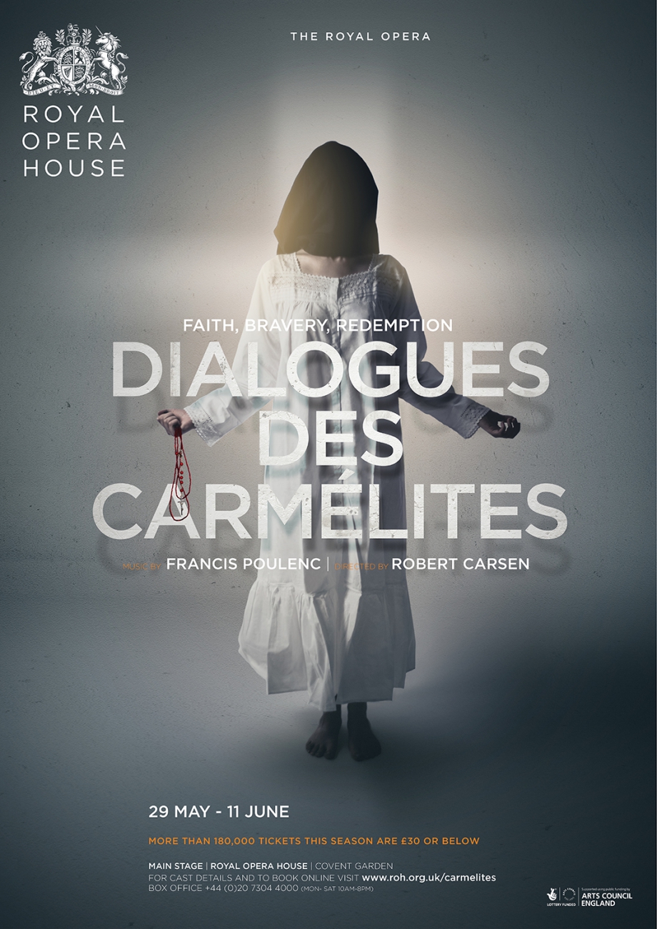 Dialogues des Carmélites opera poster design by Damien Frost
