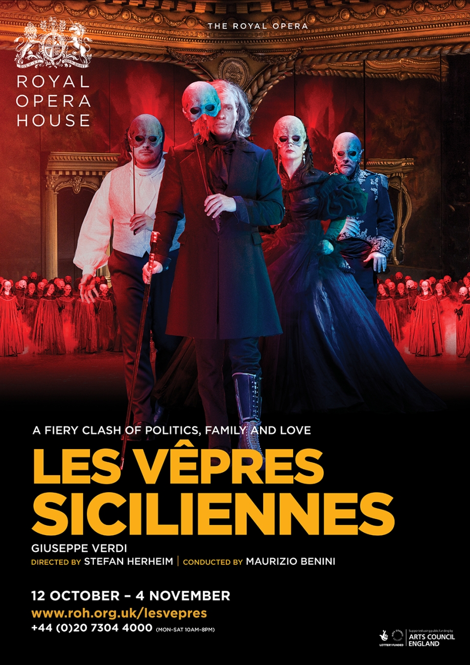 Les Vêpres Siciliennes opera poster design by Damien Frost