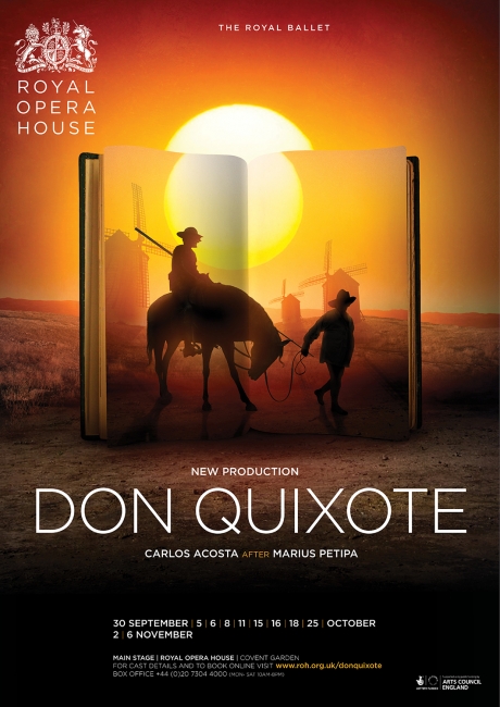 Don Quixote opera poster design by Damien Frost