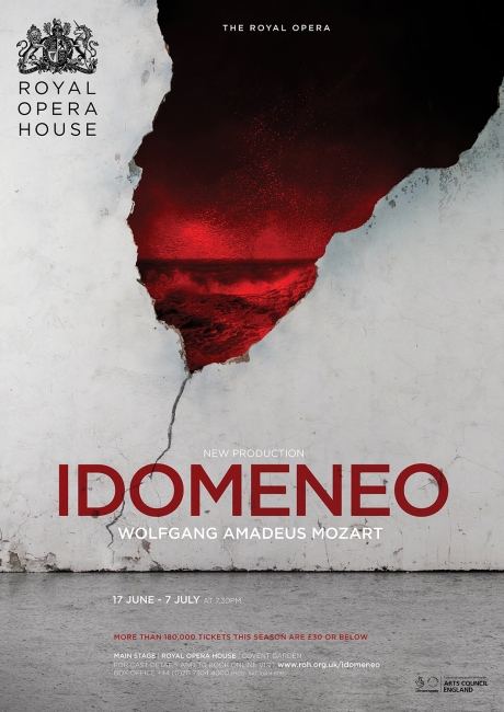 Idomeneo opera poster design by Damien Frost