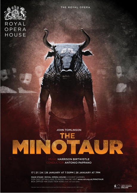 The Minotaur opera poster design by Damien Frost