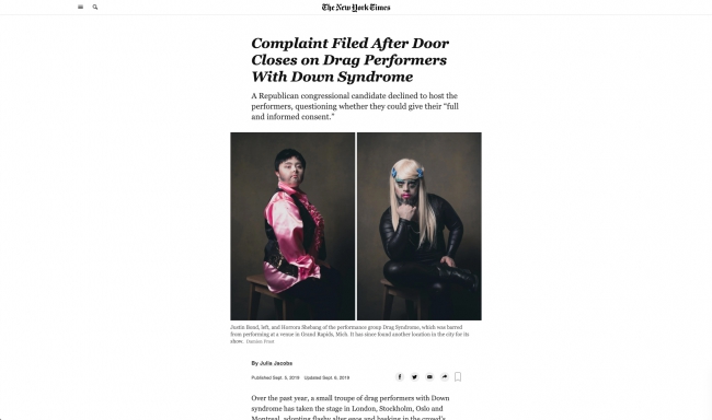 Drag Syndrome New York Times photos by Damien Frost