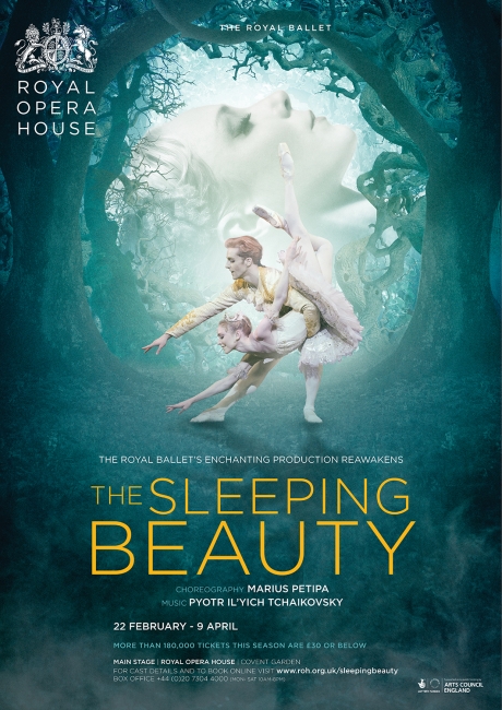 Sleeping Beauty ballet poster design by Damien Frost