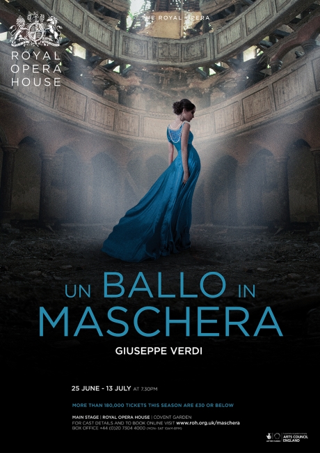 Un Ballo in Maschera opera poster design by Damien Frost