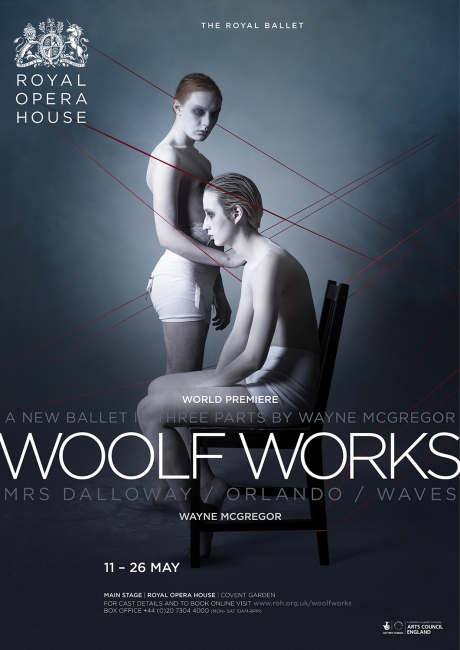 Woolf Works ballet poster design by Damien Frost