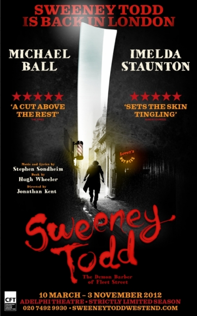 Sweeney Todd Theatre poster draft concept design by Damien Frost