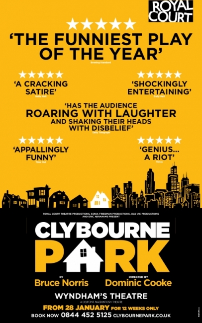Clybourne Park theatre poster design by Damien Frost