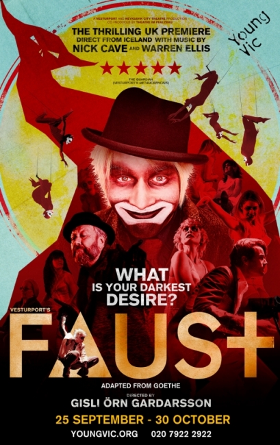 Faust - Young Vic theatre poster design by Damien Frost