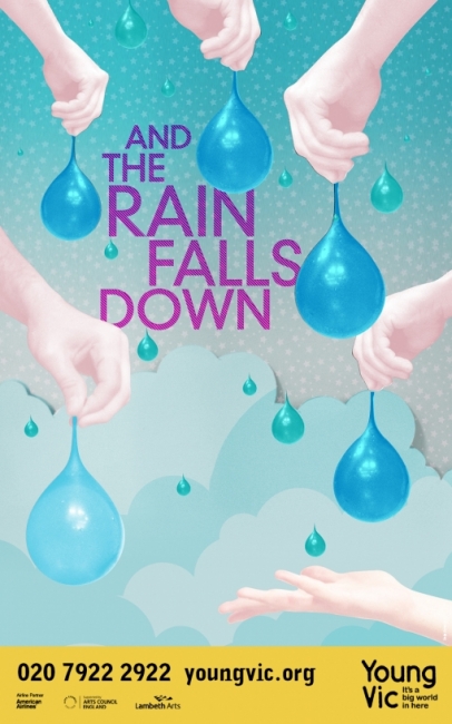 And the Rain Falls Down on-sale theatre poster design by Damien Frost