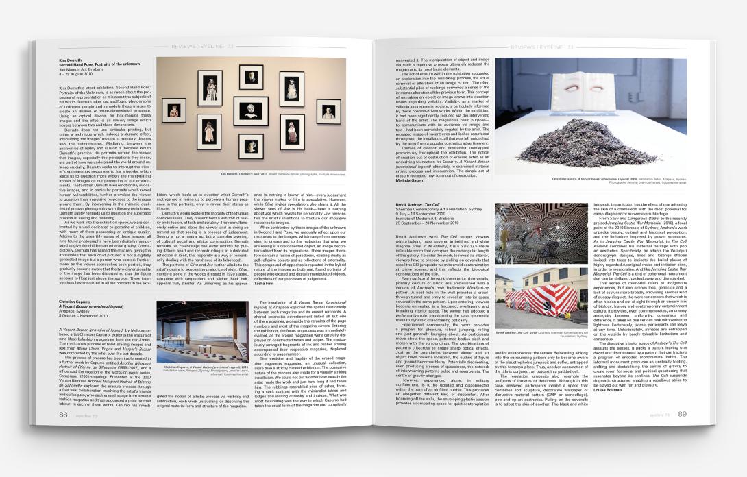 Eyeline magazine | designed by Damien Frost